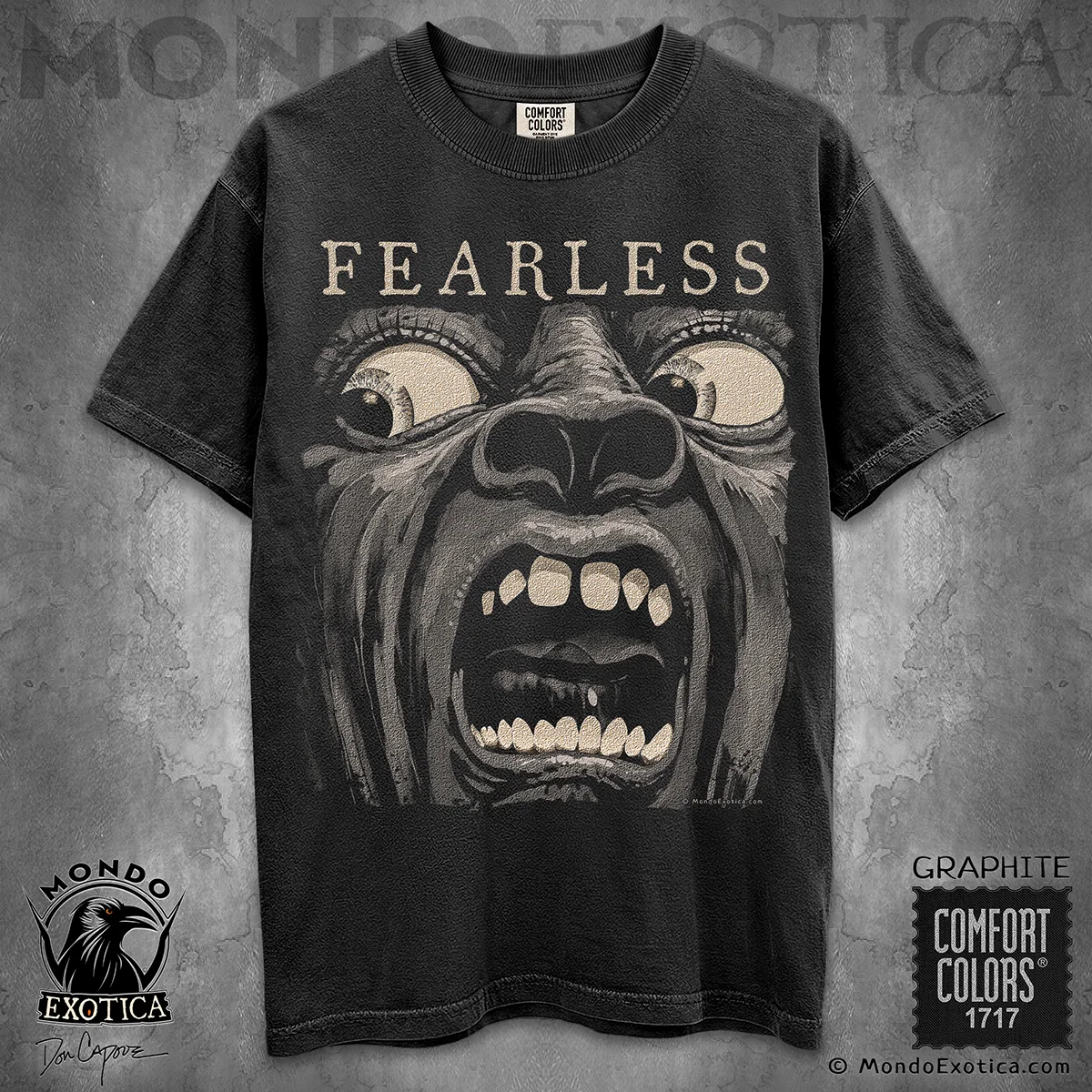 Fearless Warrior T-Shirt featuring original Don Capone artwork about courage, strength and determination