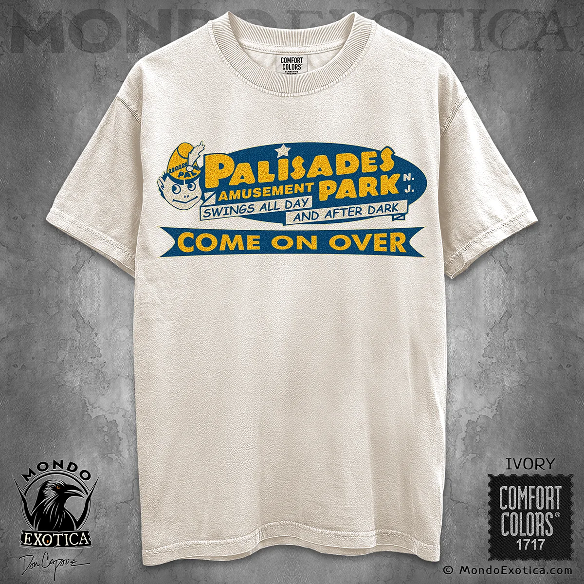 Palisades Amusement Park T-Shirt featuring the classic vintage New Jersey amusement park logo