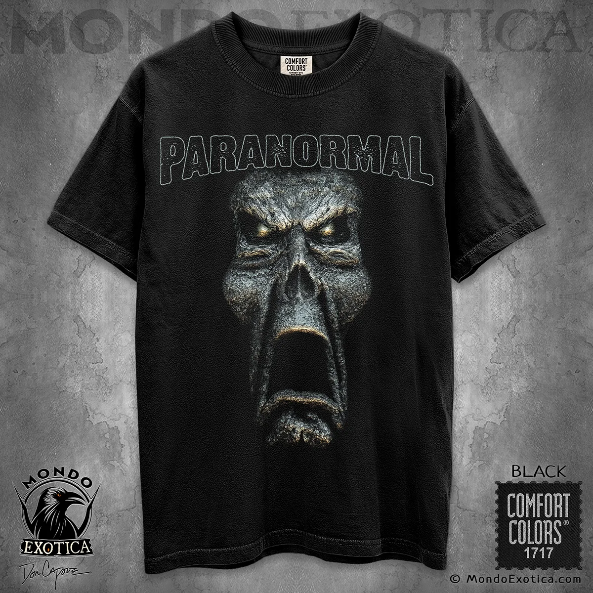 Paranormal Ghost Alien T-Shirt featuring original extraterrestrial horror artwork by Don Capone