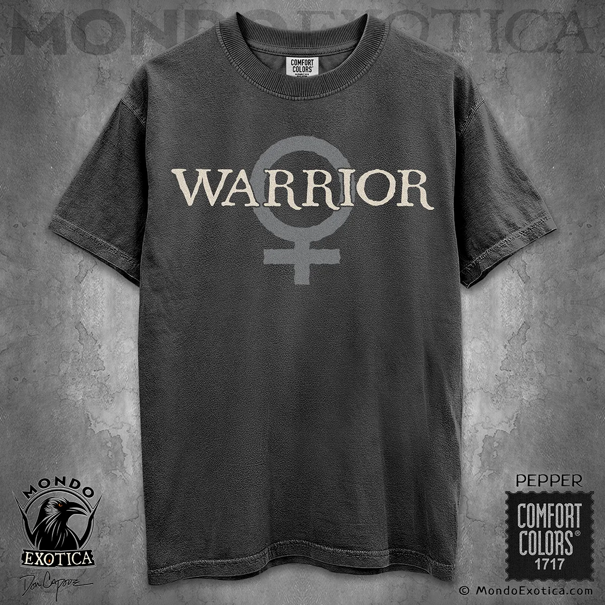 Warrior Women's Rights T-Shirt featuring women's symbol artwork by Don Capone