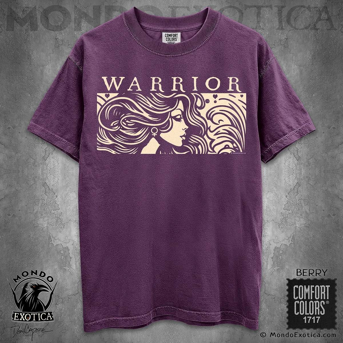 Woman Warrior T-Shirt celebrating strength, intelligence, resilience and grace by Don Capone