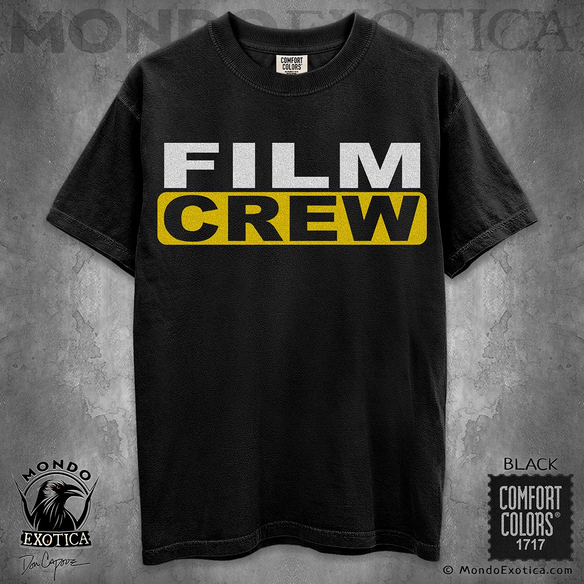 Film Crew T-Shirt featuring original film production artwork by Don Capone